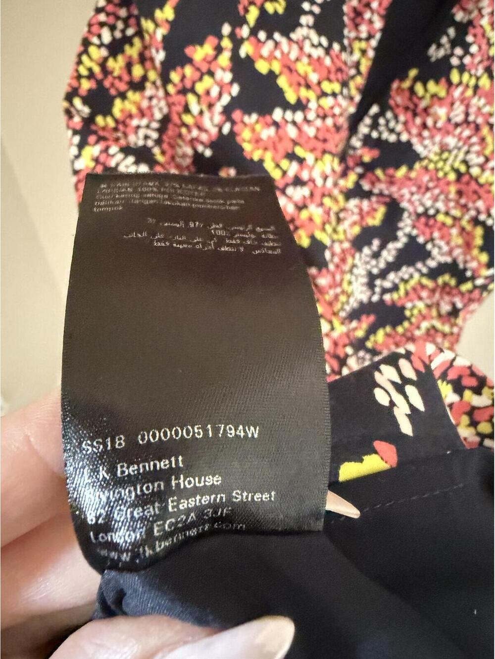 L.K. Bennett DR Gabriel Blue Animal Flattering Hour Glass Classy Wedding Guest - Picture 8 of 8